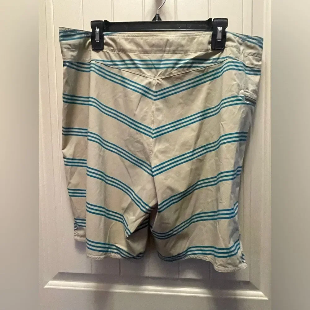 Patagonia Men's size 38 board shorts stripes blue summer outdoor surf stripes